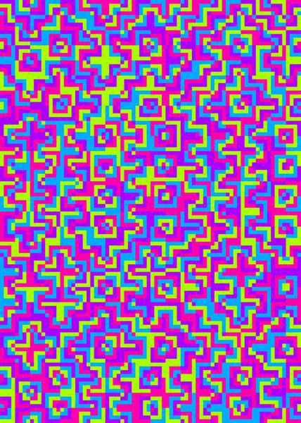 Soyut Geometrik Desen üretken hesaplama sanatı çizimi