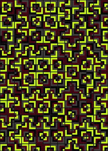 Soyut Geometrik Desen üretken hesaplama sanatı çizimi