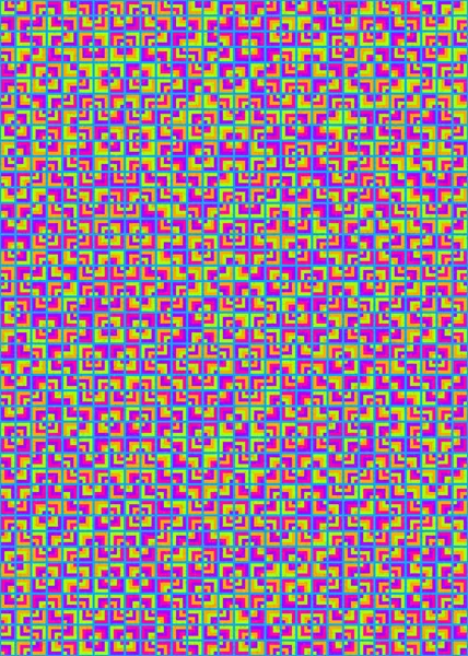 Soyut Geometrik Desen üretken hesaplama sanatı çizimi