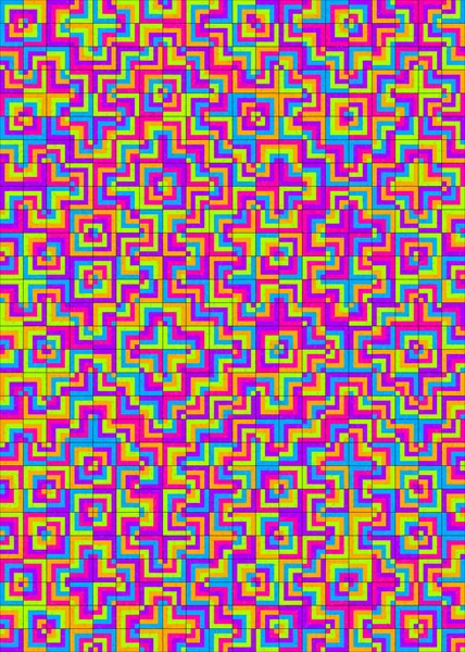 Soyut Geometrik Desen üretken hesaplama sanatı çizimi