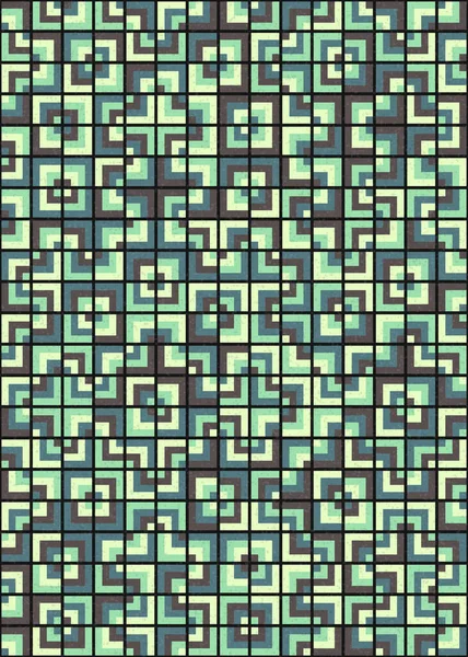 Soyut Geometrik Desen üretken hesaplama sanatı çizimi