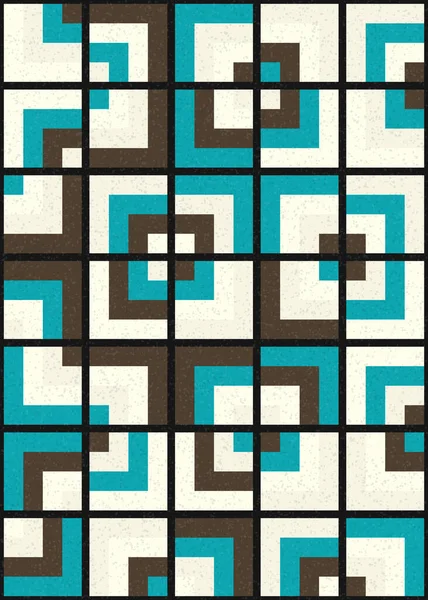 Abstrakte Geometrische Muster Generative Computergestützte Kunstillustration — Stockvektor