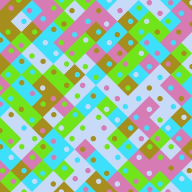 Color Rhombus tile tessellation pattern illustration
