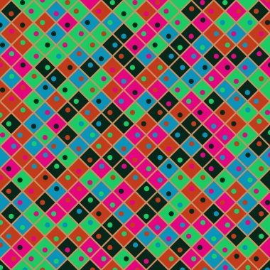 Color Rhombus tile tessellation pattern illustration