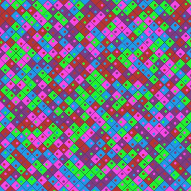 Color Rhombus tile tessellation pattern illustration