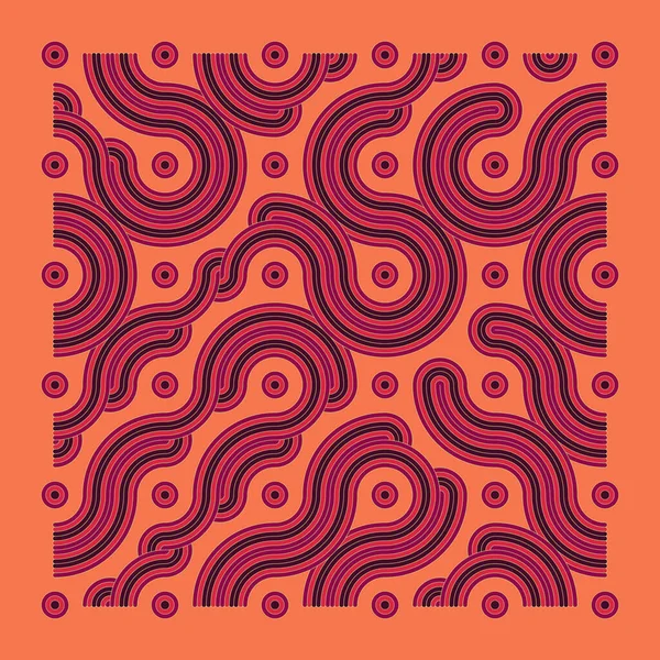 Color Truchet Tiling Connections Illustration — Vetor de Stock