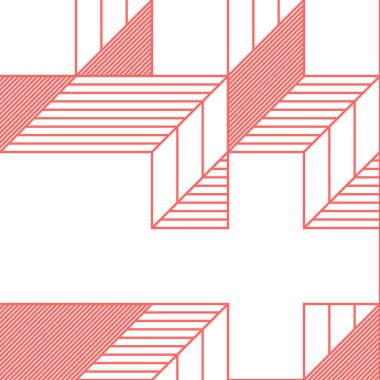 Edward Zajecs 2. Cubo 'nun 1971' deki uygulaması. Esasen 8 taştan oluşan bir Truchet fayans seti ve yerleştirme sanatı illüstrasyonu için kurallar.