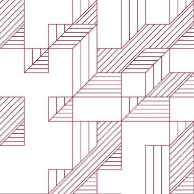 Edward Zajecs 2. Cubo 'nun 1971' deki uygulaması. Esasen 8 taştan oluşan bir Truchet fayans seti ve yerleştirme sanatı illüstrasyonu için kurallar.