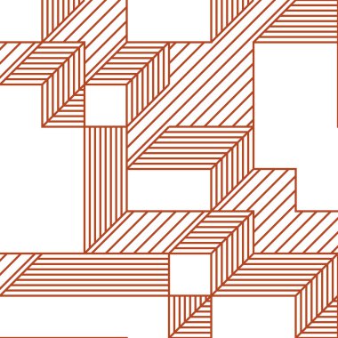 Edward Zajecs 2. Cubo 'nun 1971' deki uygulaması. Esasen 8 taştan oluşan bir Truchet fayans seti ve yerleştirme sanatı illüstrasyonu için kurallar.