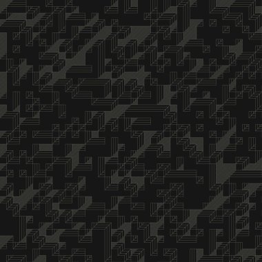 Edward Zajecs 2. Cubo 'nun 1971' deki uygulaması. Esasen 8 taştan oluşan bir Truchet fayans seti ve yerleştirme sanatı illüstrasyonu için kurallar.