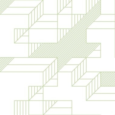 Edward Zajecs 2. Cubo 'nun 1971' deki uygulaması. Esasen 8 taştan oluşan bir Truchet fayans seti ve yerleştirme sanatı illüstrasyonu için kurallar.