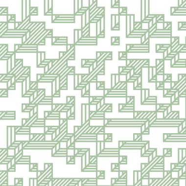 Edward Zajecs 2. Cubo 'nun 1971' deki uygulaması. Esasen 8 taştan oluşan bir Truchet fayans seti ve yerleştirme sanatı illüstrasyonu için kurallar.
