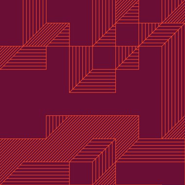 Edward Zajecs 2. Cubo 'nun 1971' deki uygulaması. Esasen 8 taştan oluşan bir Truchet fayans seti ve yerleştirme sanatı illüstrasyonu için kurallar.