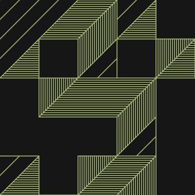 Edward Zajecs 2. Cubo 'nun 1971' deki uygulaması. Esasen 8 taştan oluşan bir Truchet fayans seti ve yerleştirme sanatı illüstrasyonu için kurallar.