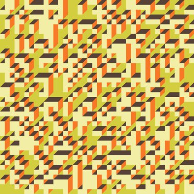 Edward Zajecs 2. Cubo 'nun 1971' deki uygulaması. Esasen 8 taştan oluşan bir Truchet fayans seti ve yerleştirme sanatı illüstrasyonu için kurallar.