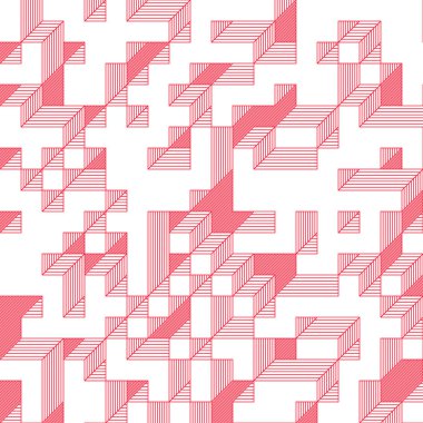 Edward Zajecs 2. Cubo 'nun 1971' deki uygulaması. Esasen 8 taştan oluşan bir Truchet fayans seti ve yerleştirme sanatı illüstrasyonu için kurallar.