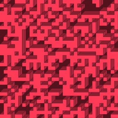 Edward Zajecs 2. Cubo 'nun 1971' deki uygulaması. Esasen 8 taştan oluşan bir Truchet fayans seti ve yerleştirme sanatı illüstrasyonu için kurallar.