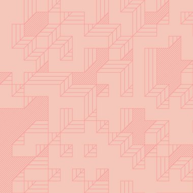 Edward Zajecs 2. Cubo 'nun 1971' deki uygulaması. Esasen 8 taştan oluşan bir Truchet fayans seti ve yerleştirme sanatı illüstrasyonu için kurallar.