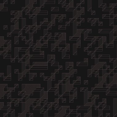 Edward Zajecs 2. Cubo 'nun 1971' deki uygulaması. Esasen 8 taştan oluşan bir Truchet fayans seti ve yerleştirme sanatı illüstrasyonu için kurallar.