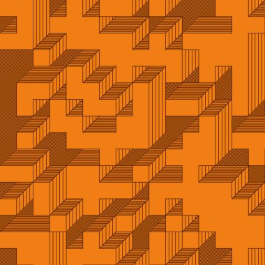 Edward Zajecs 2. Cubo 'nun 1971' deki uygulaması. Esasen 8 taştan oluşan bir Truchet fayans seti ve yerleştirme sanatı illüstrasyonu için kurallar.