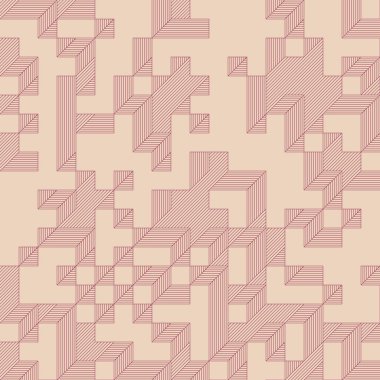 Edward Zajecs 2. Cubo 'nun 1971' deki uygulaması. Esasen 8 taştan oluşan bir Truchet fayans seti ve yerleştirme sanatı illüstrasyonu için kurallar.