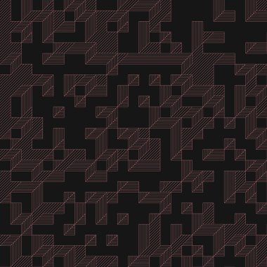 Edward Zajecs 2. Cubo 'nun 1971' deki uygulaması. Esasen 8 taştan oluşan bir Truchet fayans seti ve yerleştirme sanatı illüstrasyonu için kurallar.