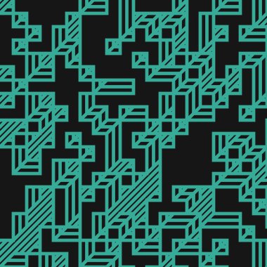 Edward Zajecs 2. Cubo 'nun 1971' deki uygulaması. Esasen 8 taştan oluşan bir Truchet fayans seti ve yerleştirme sanatı illüstrasyonu için kurallar.