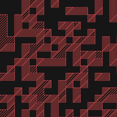 Edward Zajecs 2. Cubo 'nun 1971' deki uygulaması. Esasen 8 taştan oluşan bir Truchet fayans seti ve yerleştirme sanatı illüstrasyonu için kurallar.