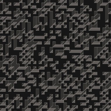 Edward Zajecs 2. Cubo 'nun 1971' deki uygulaması. Esasen 8 taştan oluşan bir Truchet fayans seti ve yerleştirme sanatı illüstrasyonu için kurallar.