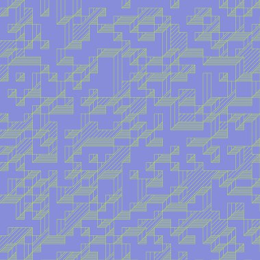 Edward Zajecs 2. Cubo 'nun 1971' deki uygulaması. Esasen 8 taştan oluşan bir Truchet fayans seti ve yerleştirme sanatı illüstrasyonu için kurallar.