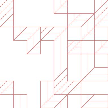 Edward Zajecs 2. Cubo 'nun 1971' deki uygulaması. Esasen 8 taştan oluşan bir Truchet fayans seti ve yerleştirme sanatı illüstrasyonu için kurallar.