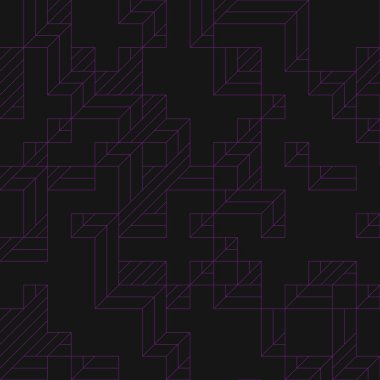 Edward Zajecs 2. Cubo 'nun 1971' deki uygulaması. Esasen 8 taştan oluşan bir Truchet fayans seti ve yerleştirme sanatı illüstrasyonu için kurallar.