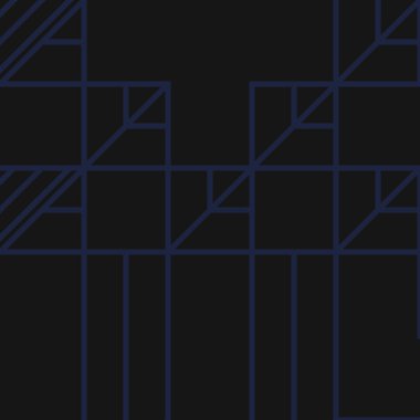 Edward Zajecs 2. Cubo 'nun 1971' deki uygulaması. Esasen 8 taştan oluşan bir Truchet fayans seti ve yerleştirme sanatı illüstrasyonu için kurallar.