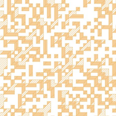 Edward Zajecs 2. Cubo 'nun 1971' deki uygulaması. Esasen 8 taştan oluşan bir Truchet fayans seti ve yerleştirme sanatı illüstrasyonu için kurallar.