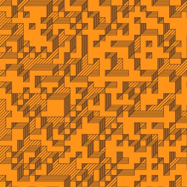 Edward Zajecs 2. Cubo 'nun 1971' deki uygulaması. Esasen 8 taştan oluşan bir Truchet fayans seti ve yerleştirme sanatı illüstrasyonu için kurallar.