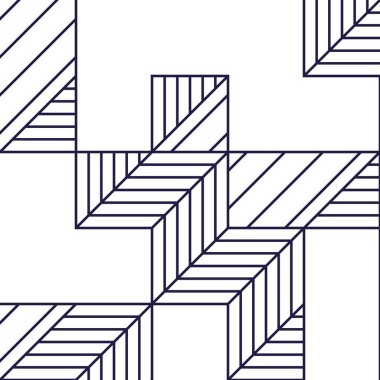 Edward Zajecs 2. Cubo 'nun 1971' deki uygulaması. Esasen 8 taştan oluşan bir Truchet fayans seti ve yerleştirme sanatı illüstrasyonu için kurallar.