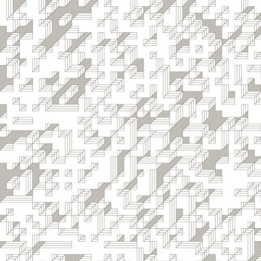 Edward Zajecs 2. Cubo 'nun 1971' deki uygulaması. Esasen 8 taştan oluşan bir Truchet fayans seti ve yerleştirme sanatı illüstrasyonu için kurallar.