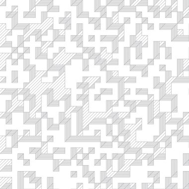 Edward Zajecs 2. Cubo 'nun 1971' deki uygulaması. Esasen 8 taştan oluşan bir Truchet fayans seti ve yerleştirme sanatı illüstrasyonu için kurallar.