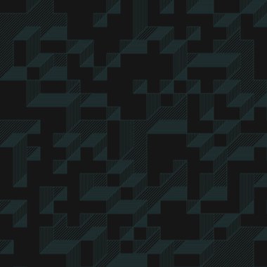 Edward Zajecs 2. Cubo 'nun 1971' deki uygulaması. Esasen 8 taştan oluşan bir Truchet fayans seti ve yerleştirme sanatı illüstrasyonu için kurallar.