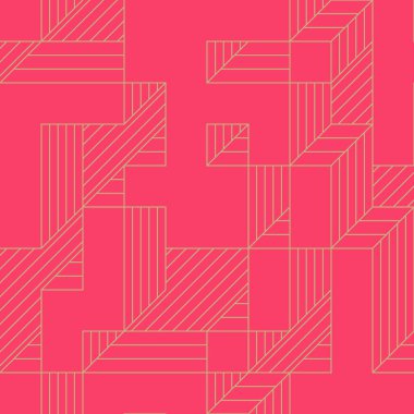 Edward Zajecs 2. Cubo 'nun 1971' deki uygulaması. Esasen 8 taştan oluşan bir Truchet fayans seti ve yerleştirme sanatı illüstrasyonu için kurallar.