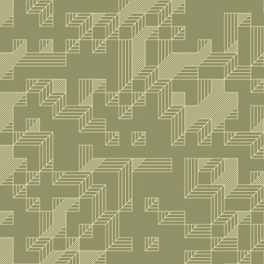 Edward Zajecs 2. Cubo 'nun 1971' deki uygulaması. Esasen 8 taştan oluşan bir Truchet fayans seti ve yerleştirme sanatı illüstrasyonu için kurallar.