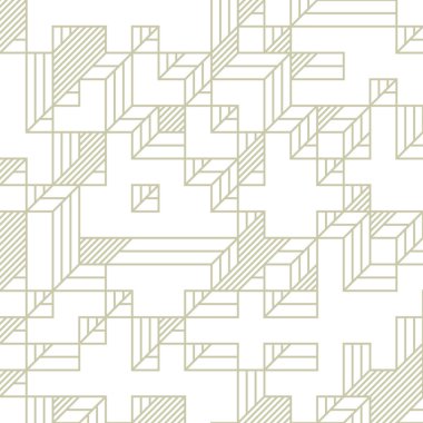 Edward Zajecs 2. Cubo 'nun 1971' deki uygulaması. Esasen 8 taştan oluşan bir Truchet fayans seti ve yerleştirme sanatı illüstrasyonu için kurallar.