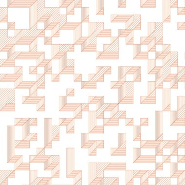 Edward Zajecs 2. Cubo 'nun 1971' deki uygulaması. Esasen 8 taştan oluşan bir Truchet fayans seti ve yerleştirme sanatı illüstrasyonu için kurallar.