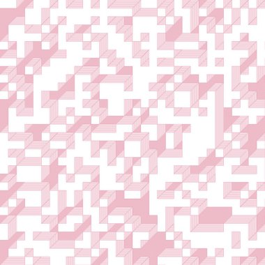 Edward Zajecs 2. Cubo 'nun 1971' deki uygulaması. Esasen 8 taştan oluşan bir Truchet fayans seti ve yerleştirme sanatı illüstrasyonu için kurallar.