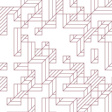 Edward Zajecs 2. Cubo 'nun 1971' deki uygulaması. Esasen 8 taştan oluşan bir Truchet fayans seti ve yerleştirme sanatı illüstrasyonu için kurallar.