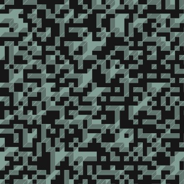 Edward Zajecs 2. Cubo 'nun 1971' deki uygulaması. Esasen 8 taştan oluşan bir Truchet fayans seti ve yerleştirme sanatı illüstrasyonu için kurallar.