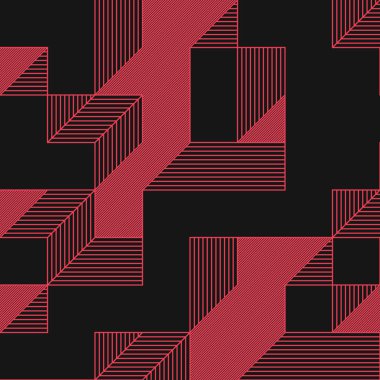 Edward Zajecs 2. Cubo 'nun 1971' deki uygulaması. Esasen 8 taştan oluşan bir Truchet fayans seti ve yerleştirme sanatı illüstrasyonu için kurallar.