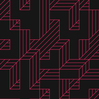 Edward Zajecs 2. Cubo 'nun 1971' deki uygulaması. Esasen 8 taştan oluşan bir Truchet fayans seti ve yerleştirme sanatı illüstrasyonu için kurallar.