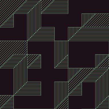 Edward Zajecs 2. Cubo 'nun 1971' deki uygulaması. Esasen 8 taştan oluşan bir Truchet fayans seti ve yerleştirme sanatı illüstrasyonu için kurallar.