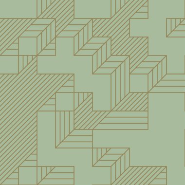 Edward Zajecs 2. Cubo 'nun 1971' deki uygulaması. Esasen 8 taştan oluşan bir Truchet fayans seti ve yerleştirme sanatı illüstrasyonu için kurallar.